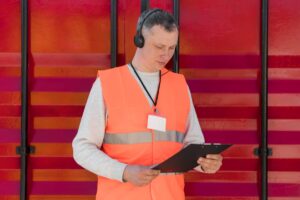 Man conducting safety incident management