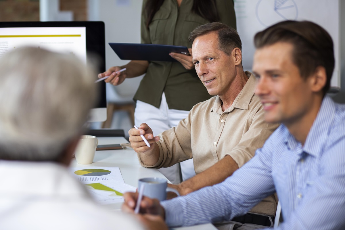 Businessmen during an EHS consulting meeting